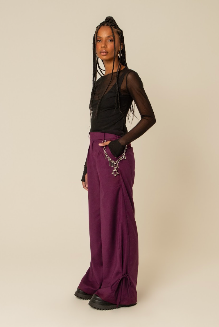 calça alfaiataria laço