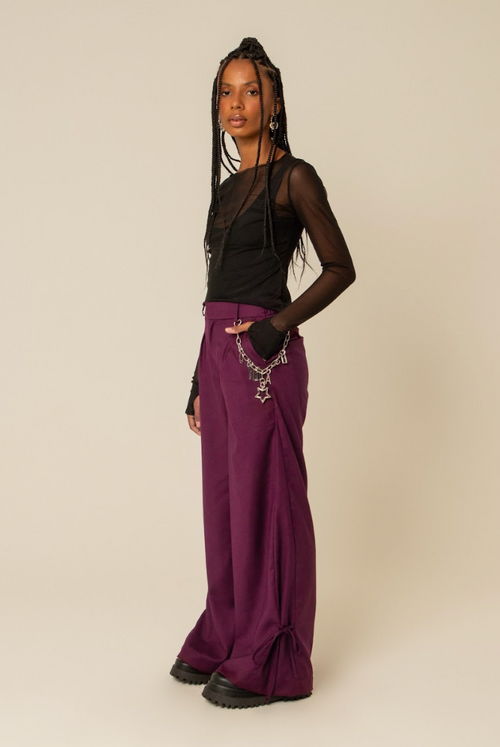 calça alfaiataria laço