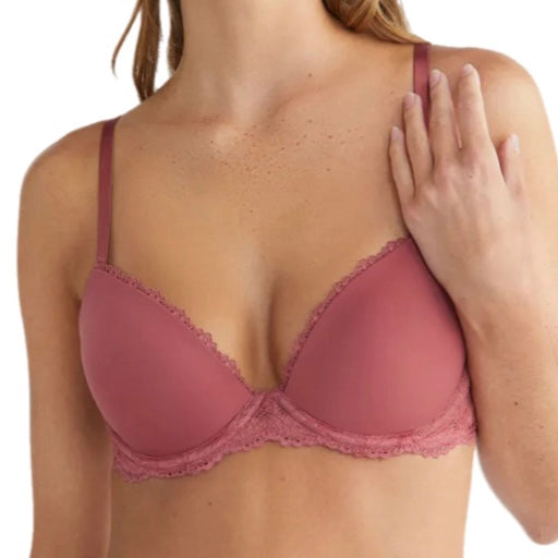 Calvin Klein Seductive Comfort Lotus Floral Push-Up T-Shirt Bra Raspberry Blush