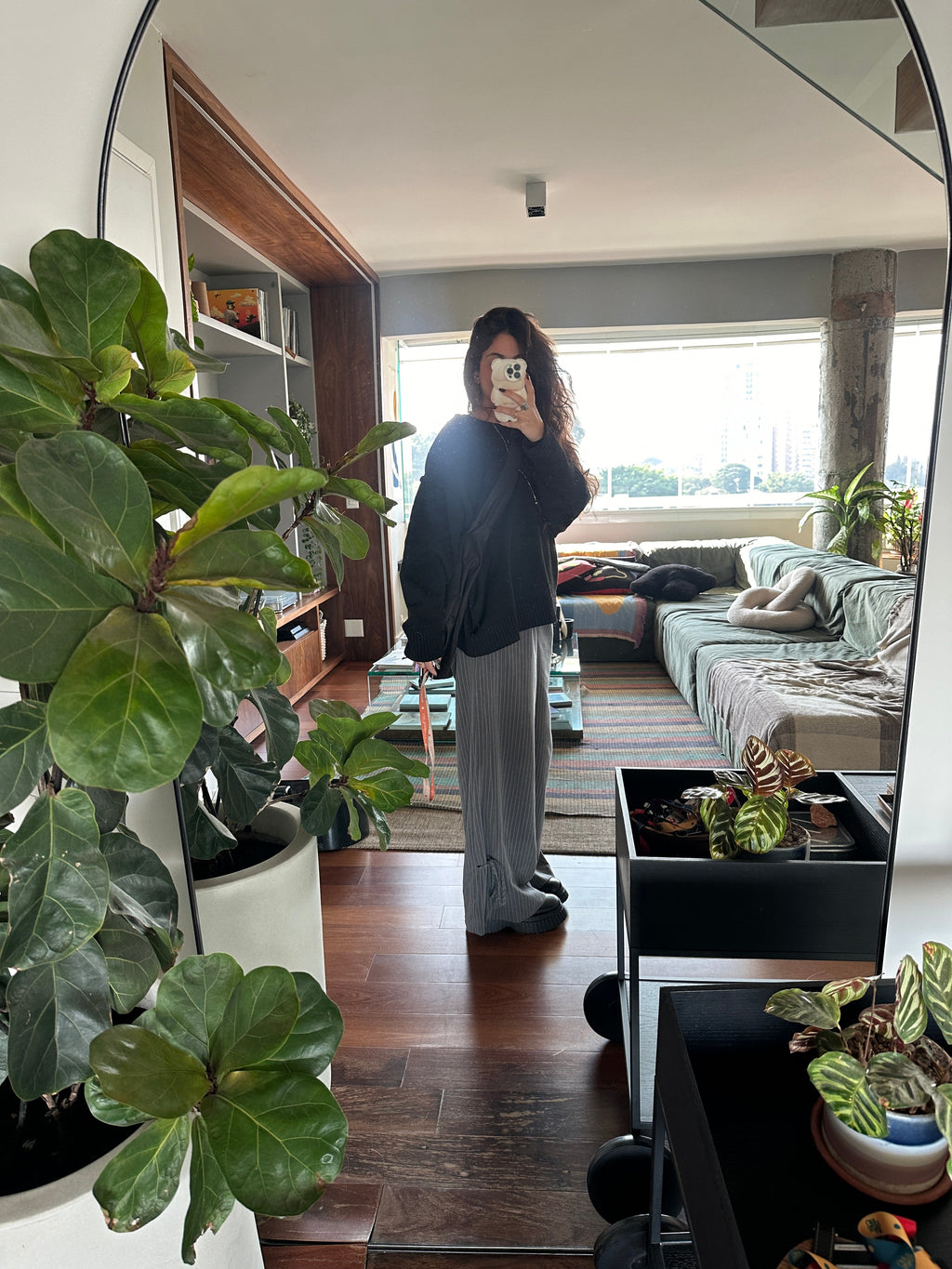 calça alfaiataria laço