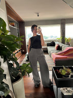 calça alfaiataria laço