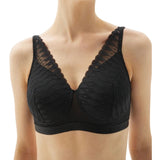 Megami Mastectomy Lace Bra Black