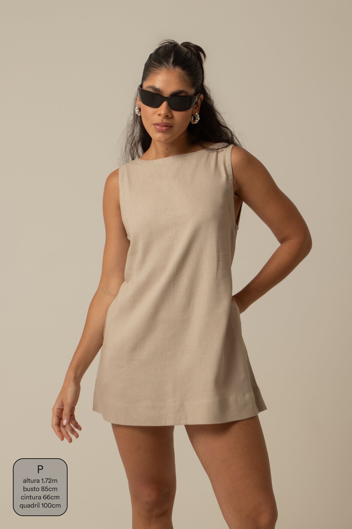 vestido sossego curto | vestido reto de viscolinho