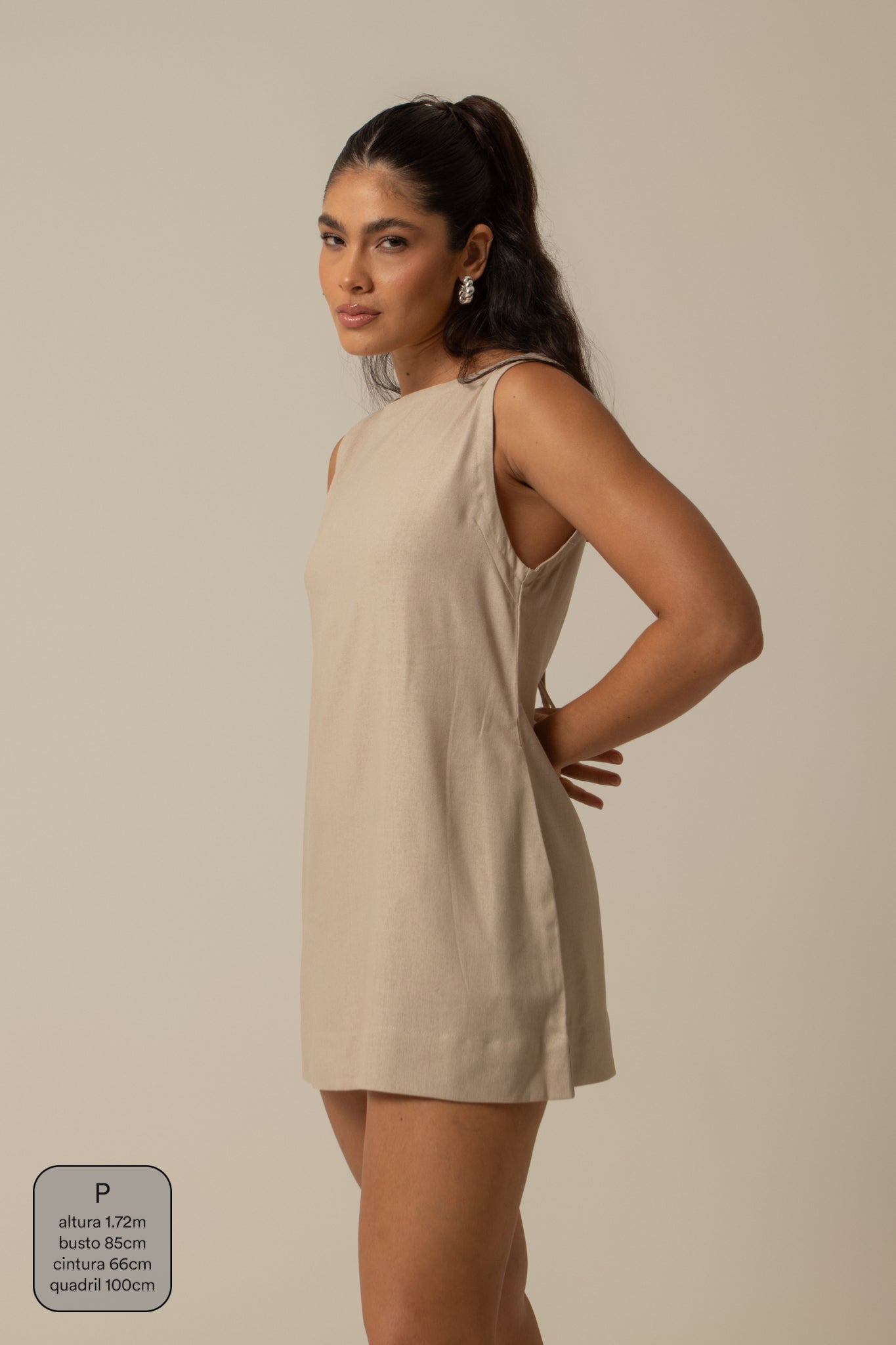 vestido sossego curto | vestido reto de viscolinho