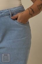 calça jeans ajustável mom clara