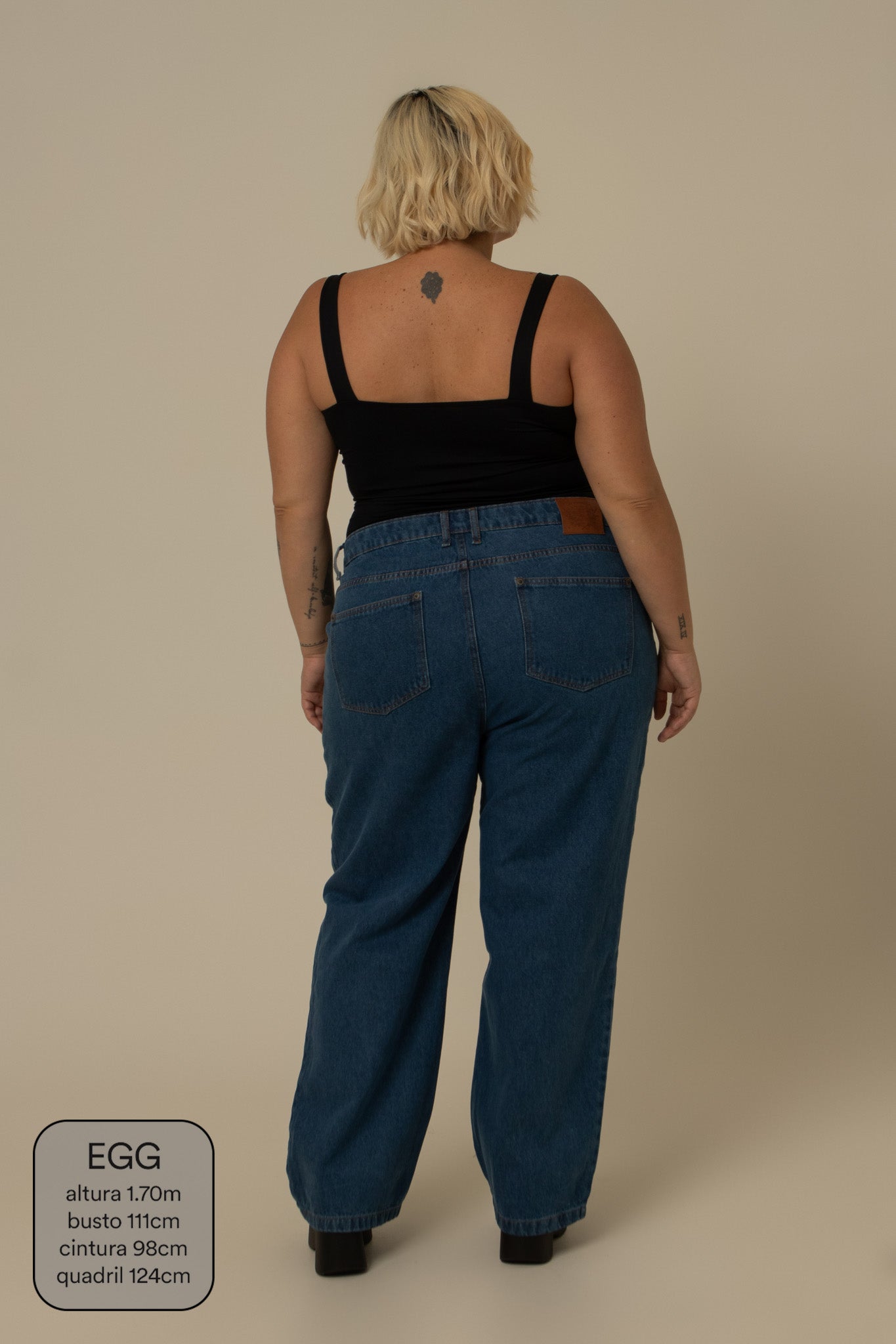 calça jeans ajustável mom denim blue