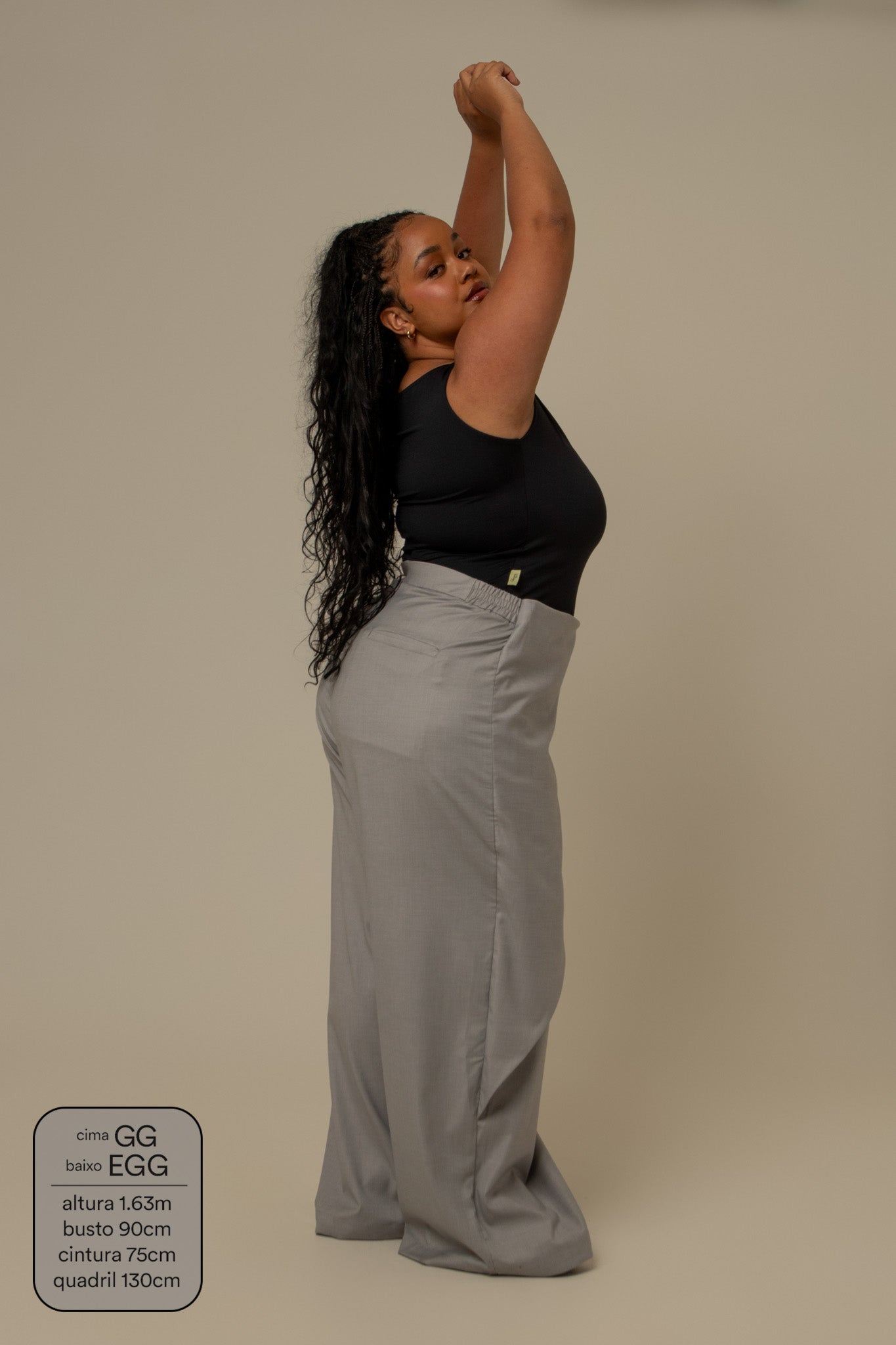 calça-saia de alfaiataria chefa