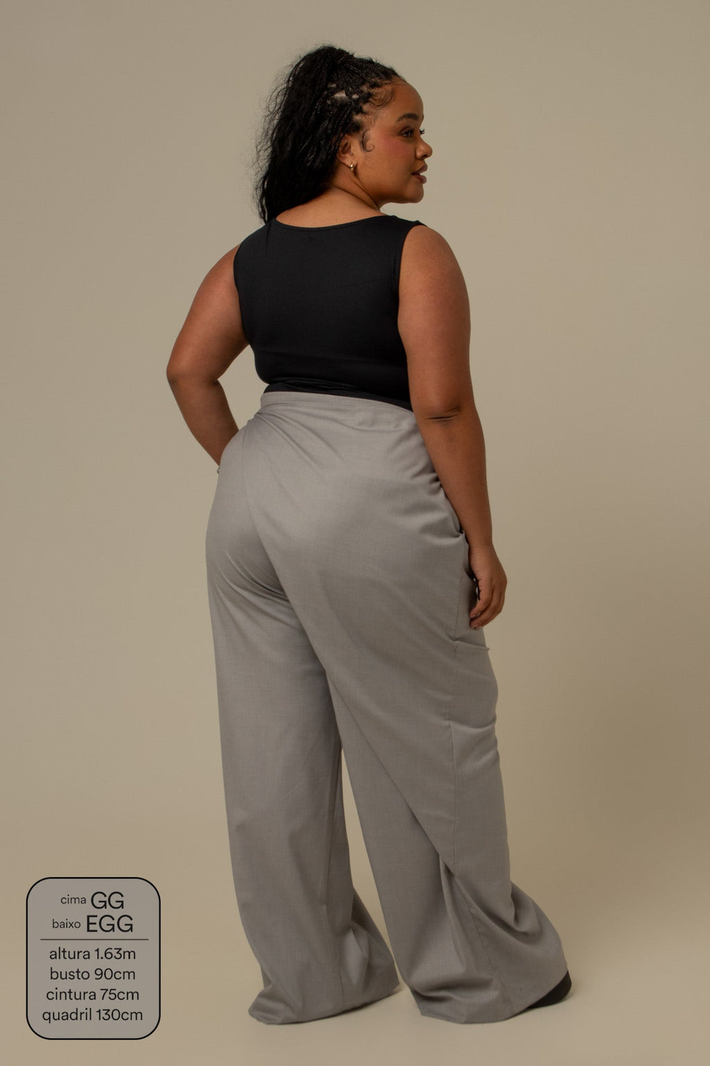 calça-saia de alfaiataria chefa