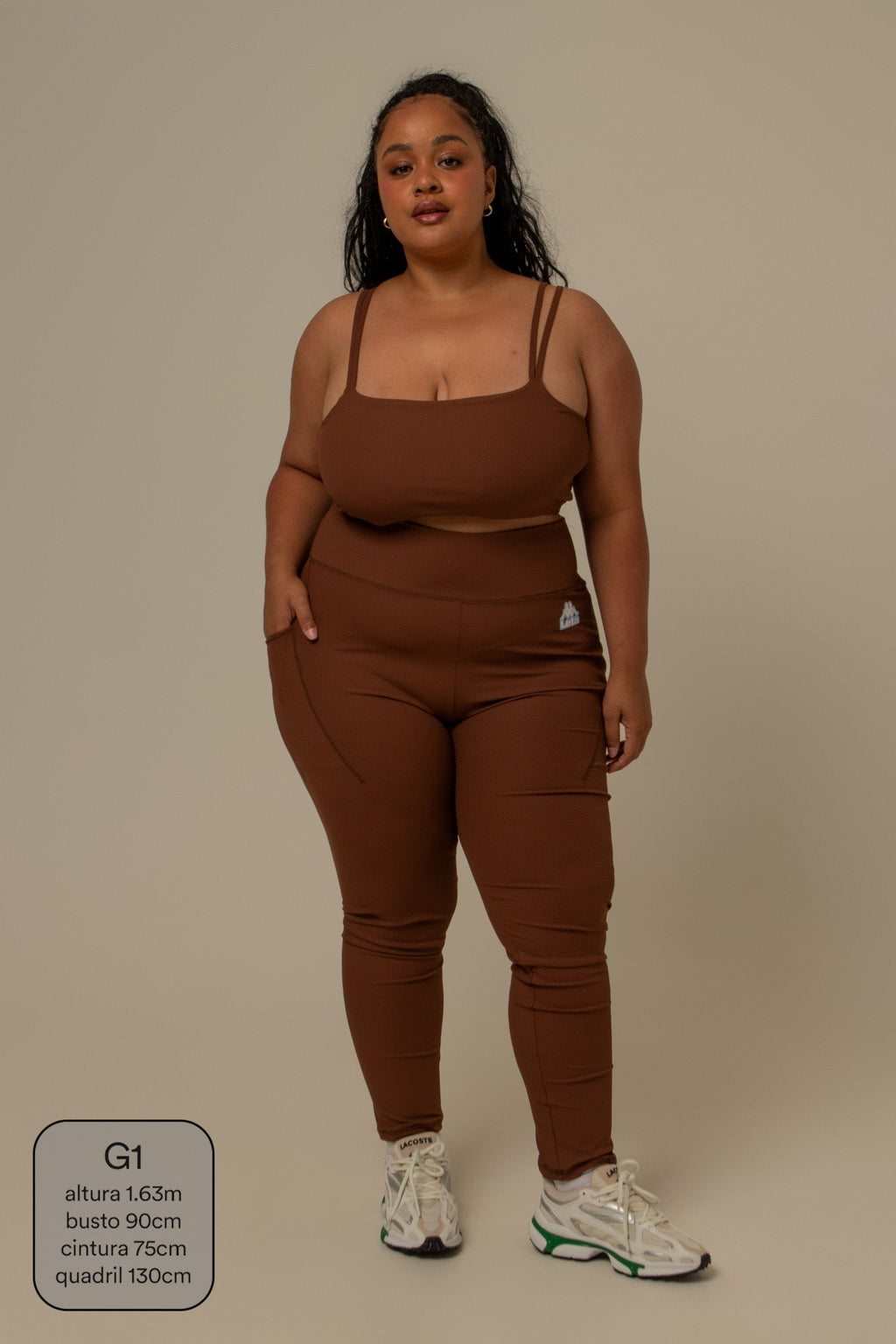 calça legging canelada gym lela & kappa