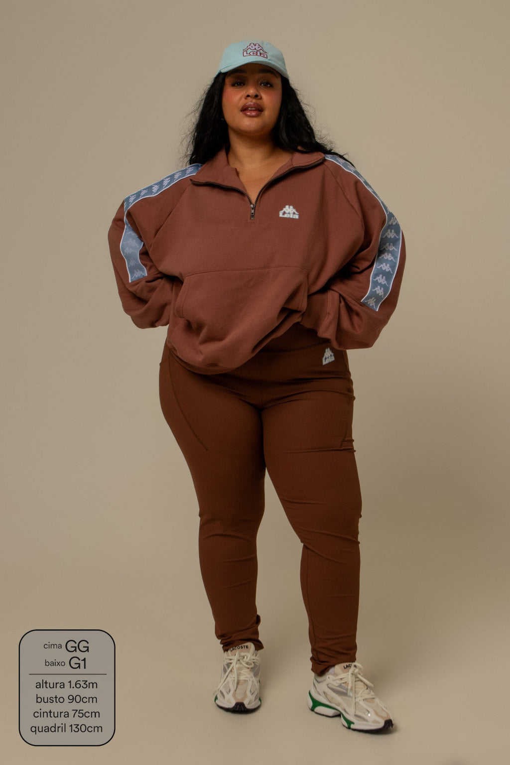 calça legging canelada gym lela & kappa