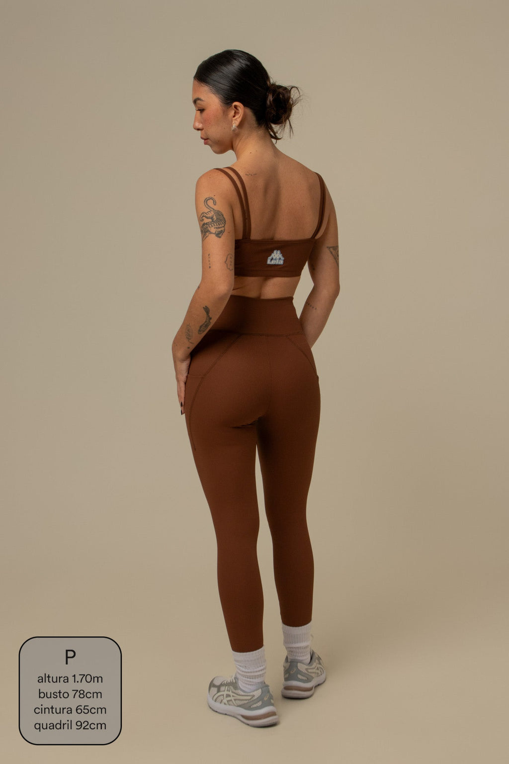 calça legging canelada gym lela & kappa