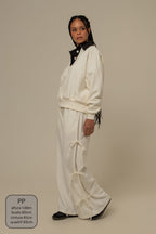 calça de moletom cozy wide lacinho