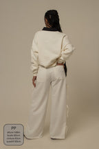 calça de moletom cozy wide lacinho