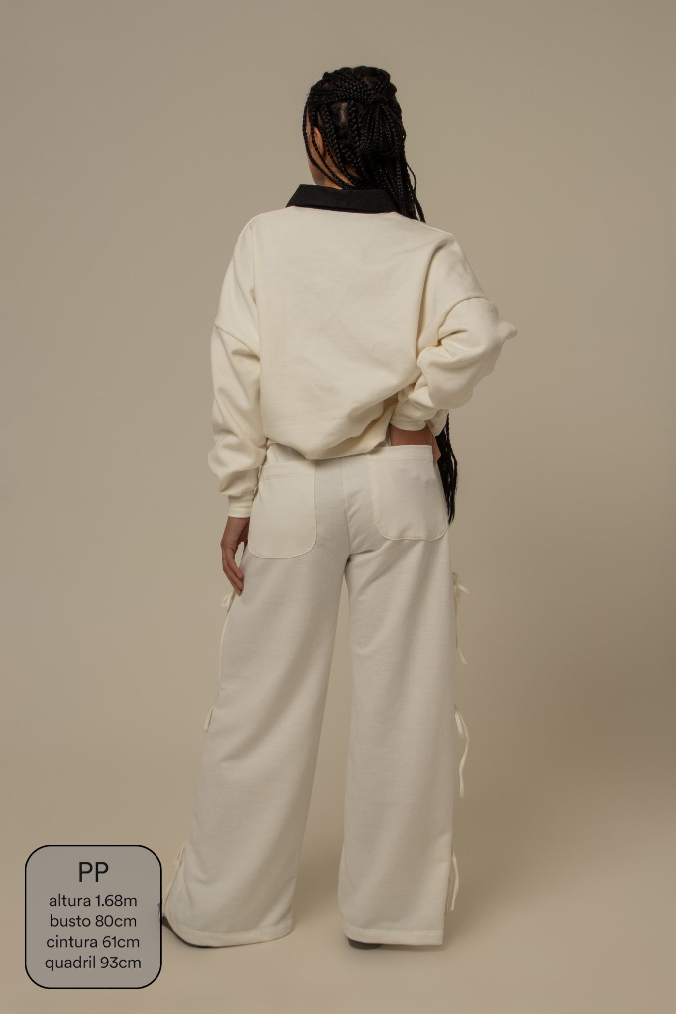 calça de moletom cozy wide lacinho