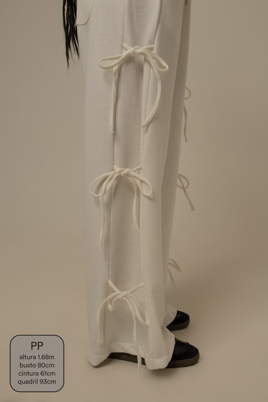 calça de moletom cozy wide lacinho