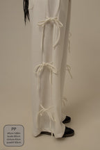 calça de moletom cozy wide lacinho