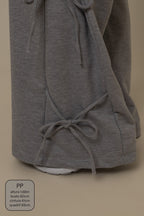 calça de moletom cozy wide lacinho