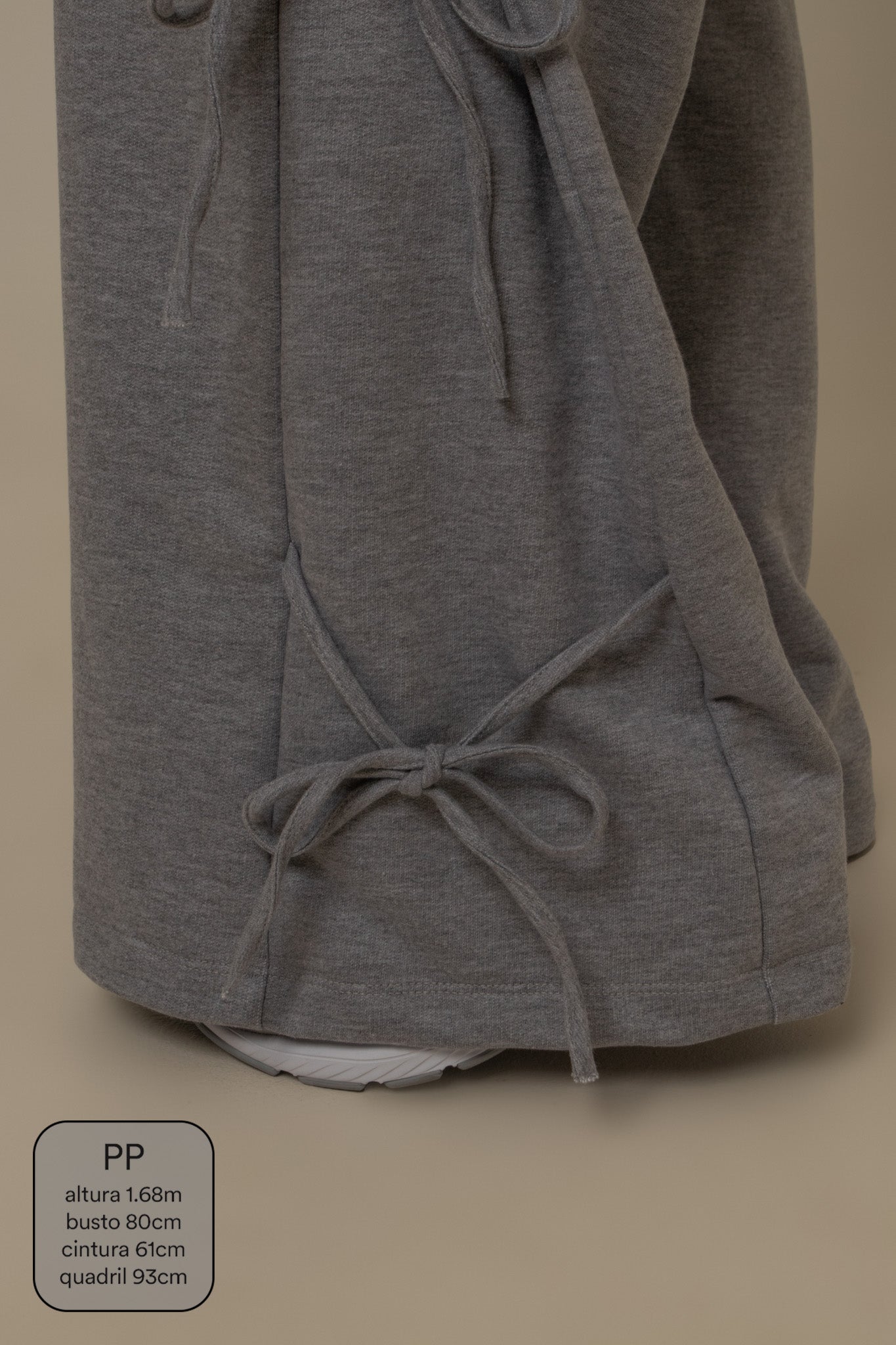 calça de moletom cozy wide lacinho