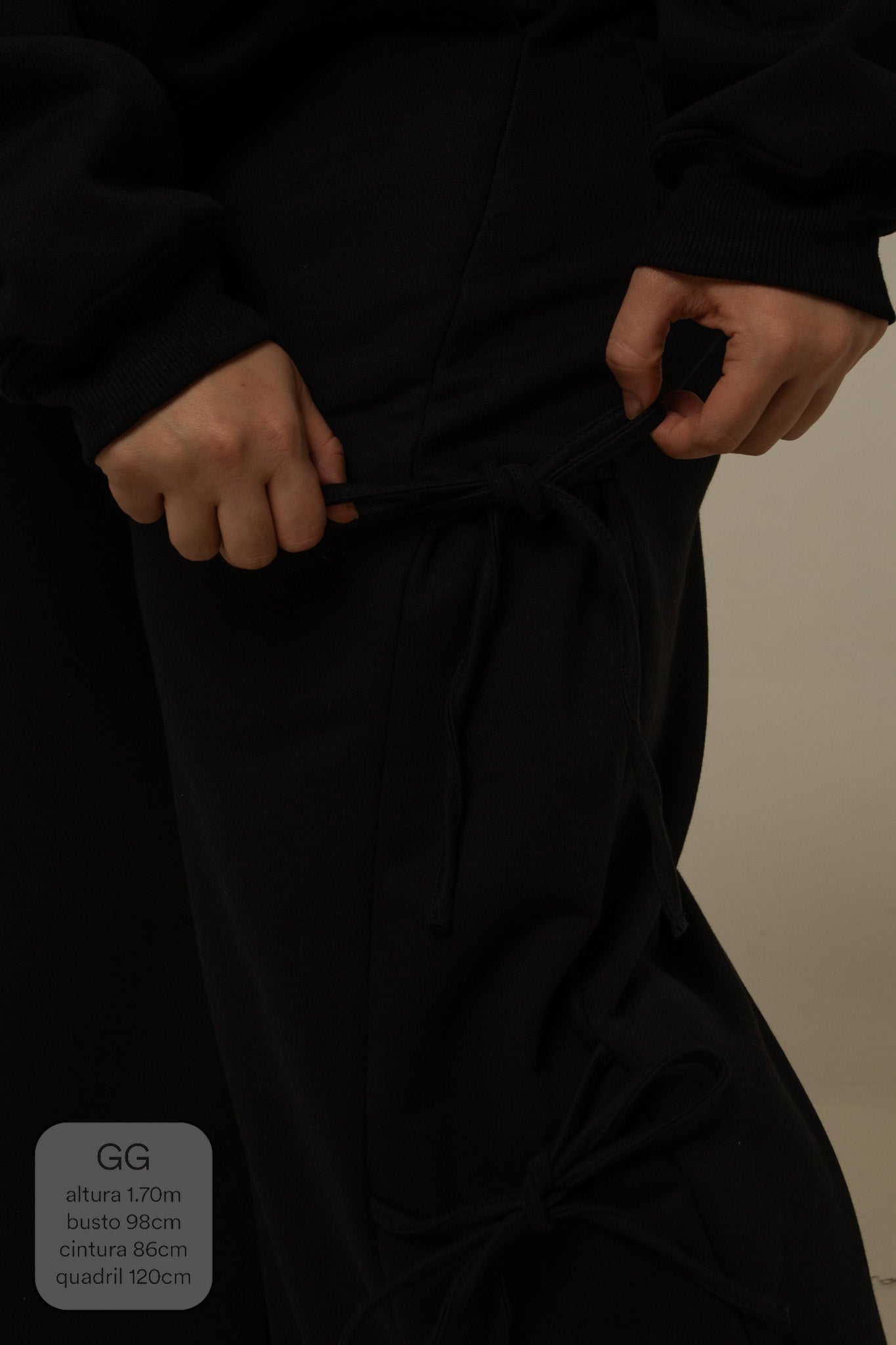 calça de moletom cozy wide lacinho