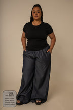 calça jeans levinha wide indigo blue