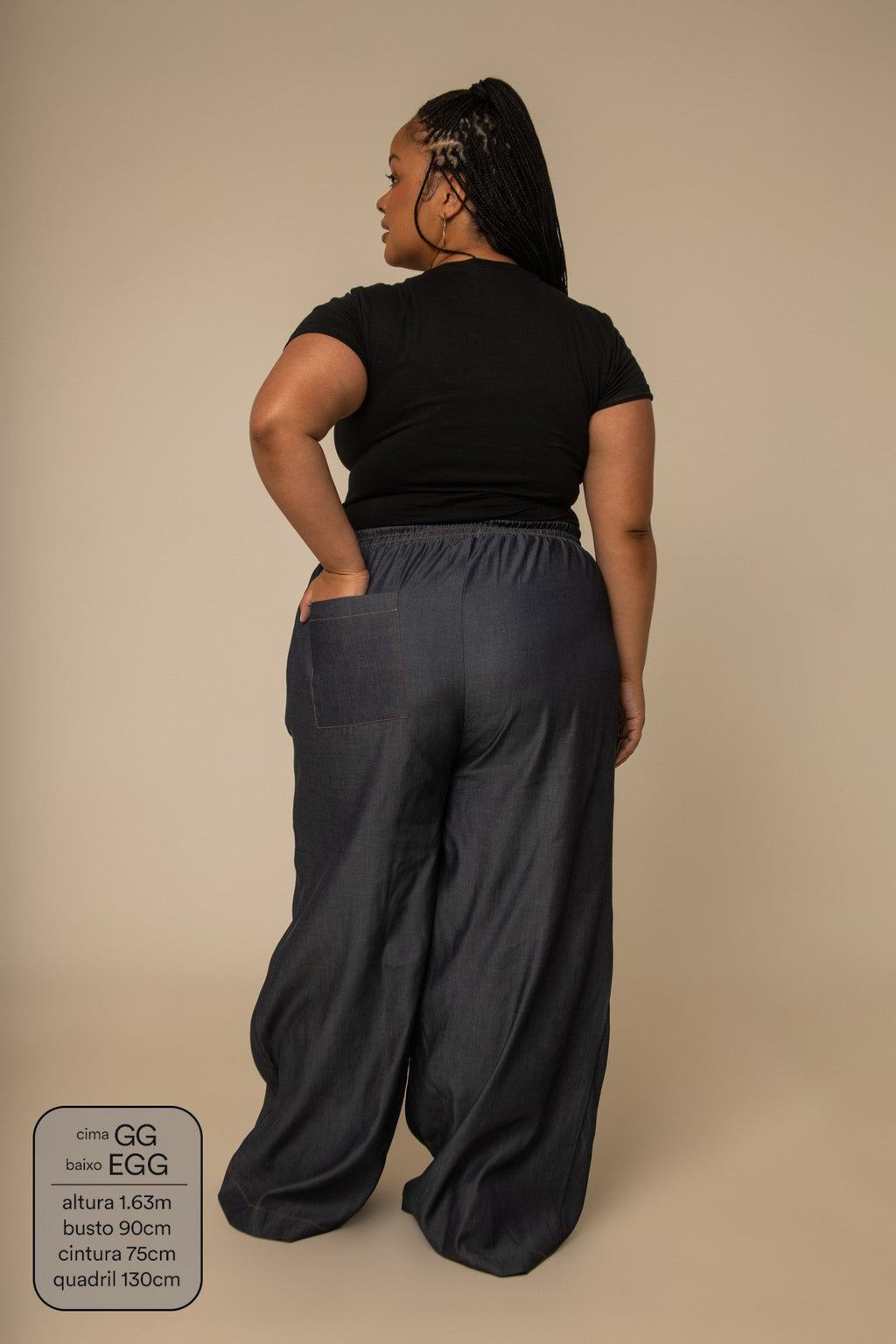 calça jeans levinha wide indigo blue