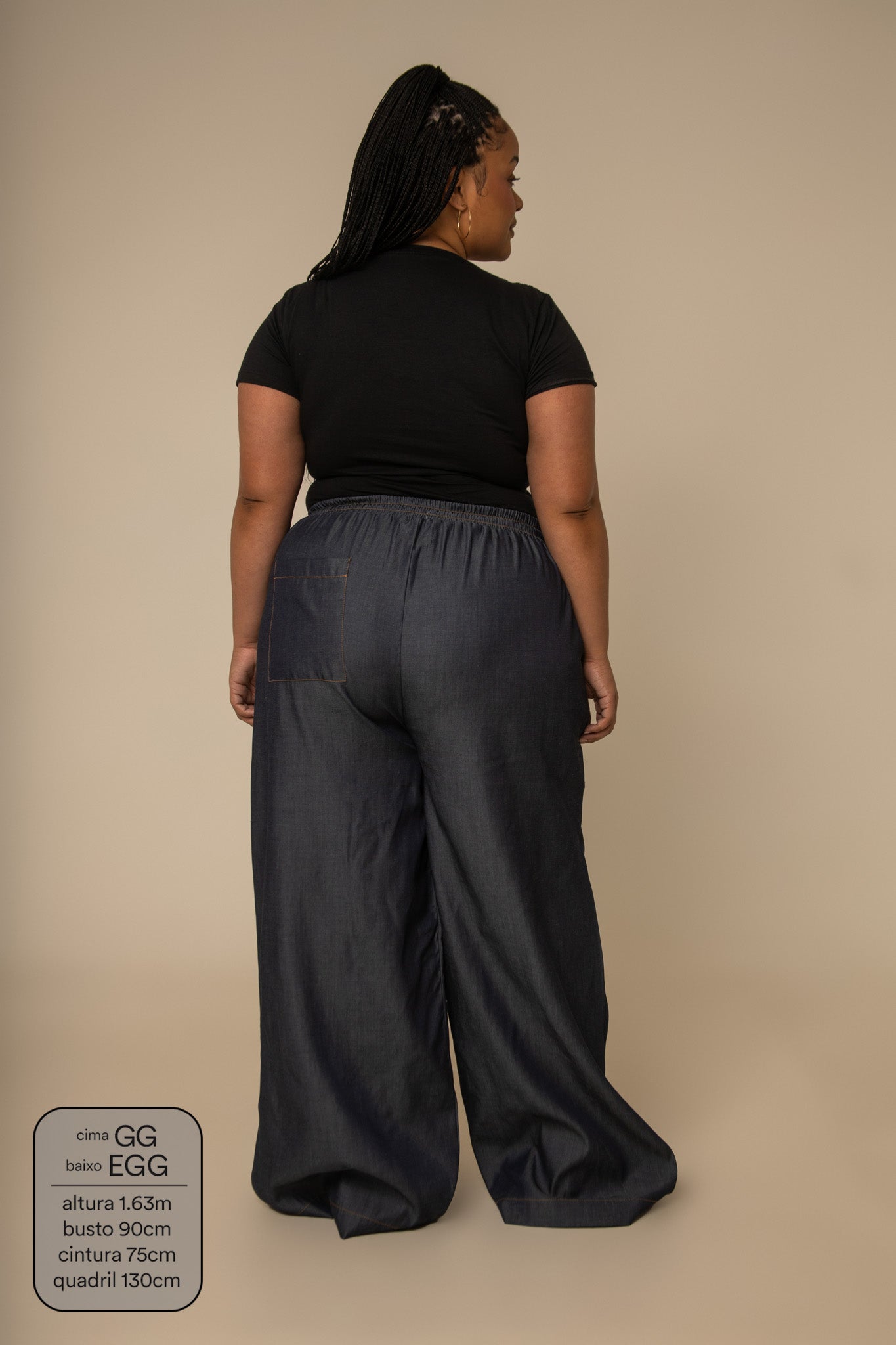 calça jeans levinha wide indigo blue