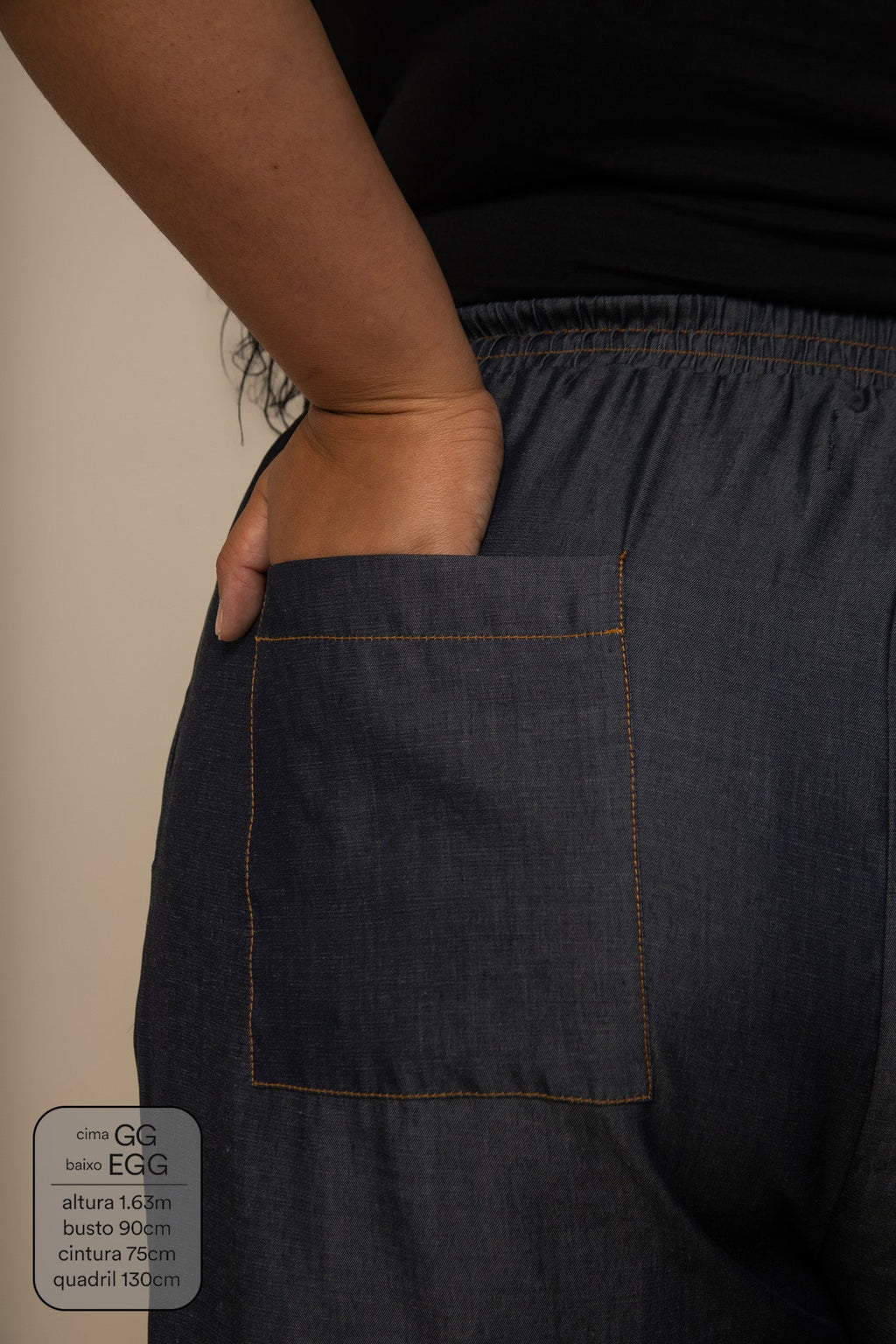 calça jeans levinha wide indigo blue