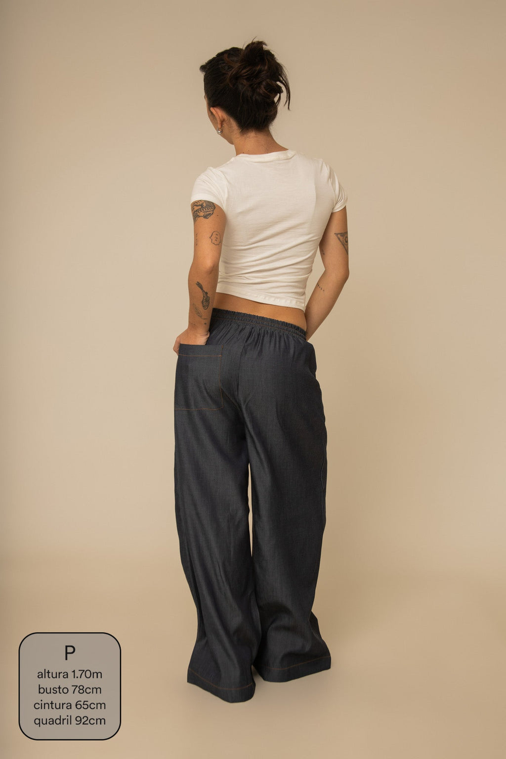 calça jeans levinha wide indigo blue