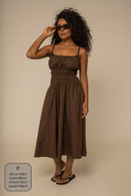 vestido midi lastex rancho 2.0