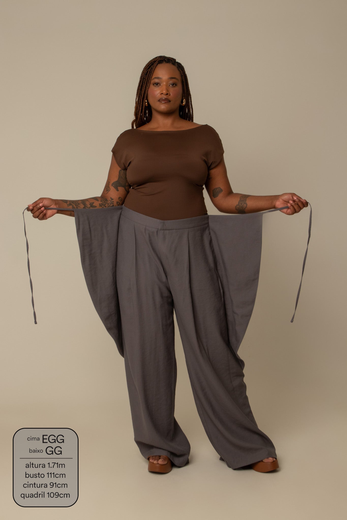 calça guapa | calça alfaiataria amarração