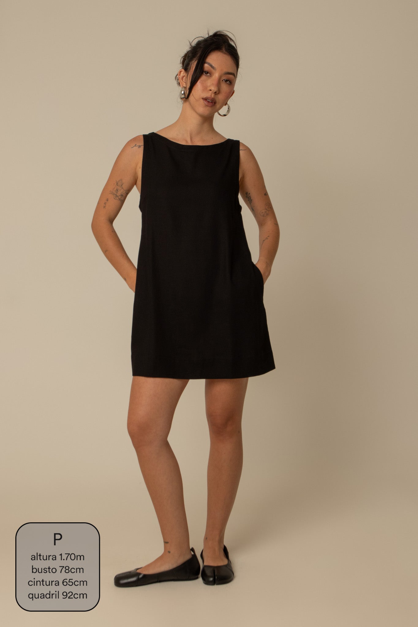 vestido sossego curto | vestido reto de viscolinho