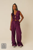 calça alfaiataria laço