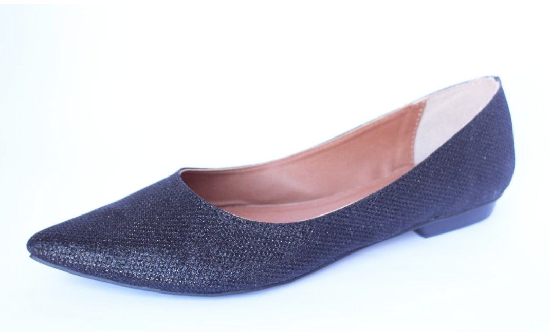 Sapatilha Preta Brilhosa