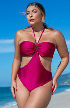 Maiô Tomara que Caia Engana Mamãe com Bojo Cereja