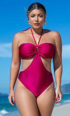 Maiô Tomara que Caia Engana Mamãe com Bojo Cereja