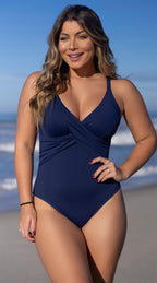 Maiô Modelador Push Up Classic Marinho